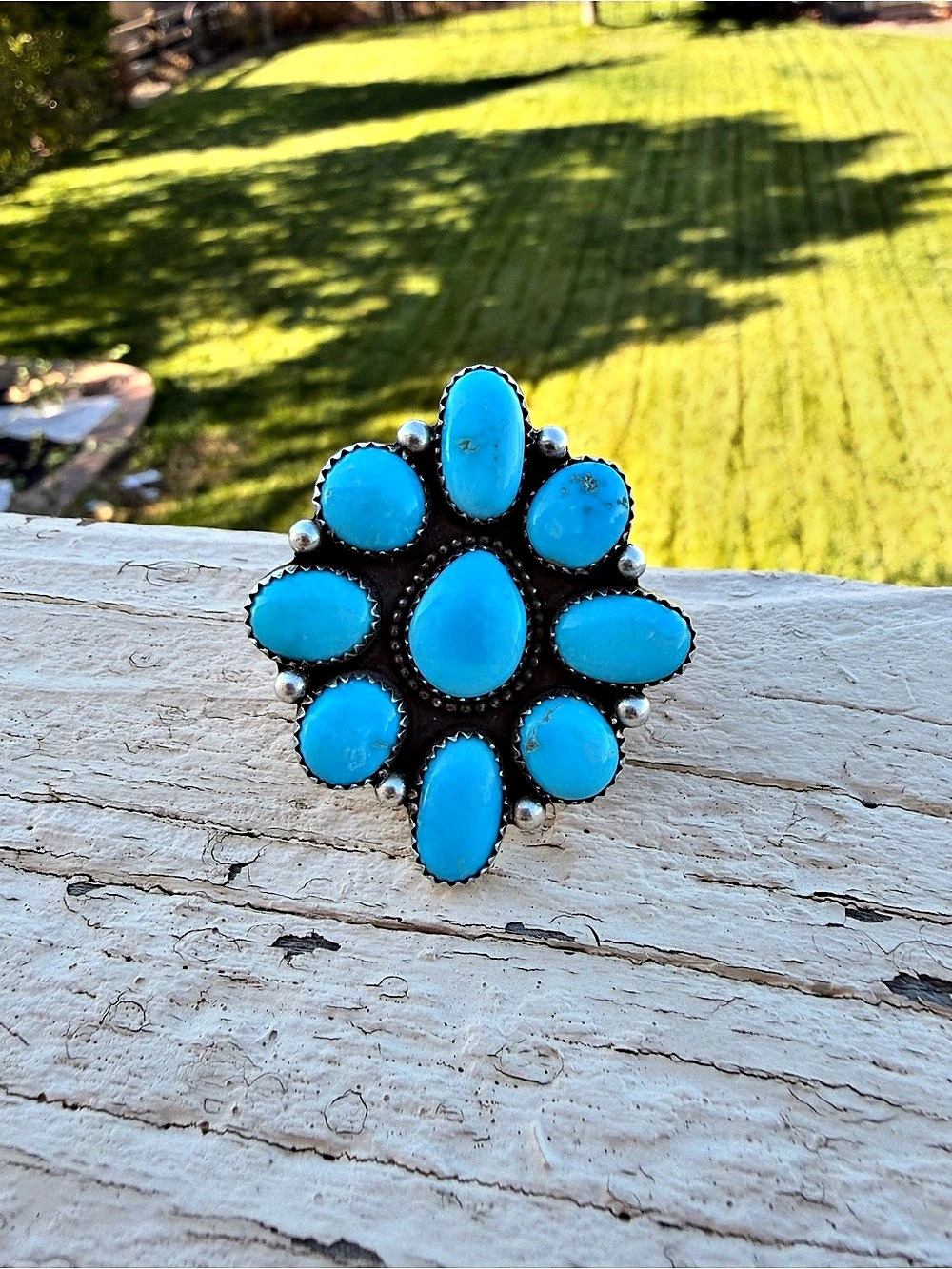 Turquoise Cluster Ring